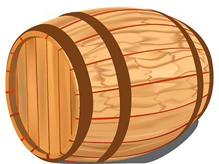 Image showing Wooden barrel.