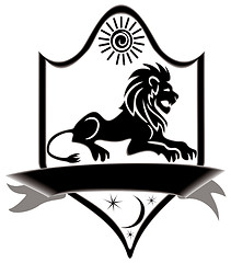 Image showing Icon title zodiac lion.