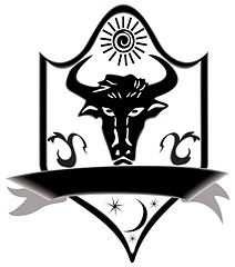 Image showing Icon title zodiac taurus.