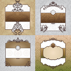 Image showing set of decorative vintage frames