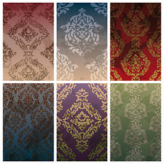 Image showing set of seamless vintage background