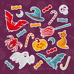 Image showing set of Halloween icons