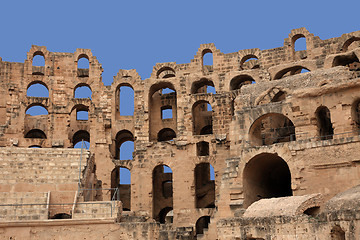 Image showing The amphitheater in El-Jem, Tunisia