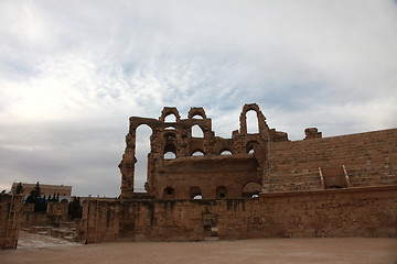 Image showing The amphitheater in El-Jem, Tunisia