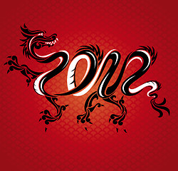 Image showing new year dragon card