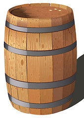 Image showing Wooden barrel.