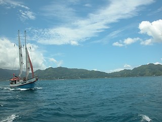 Image showing seychelles boat