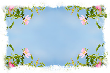 Image showing Beautiful flower frame 