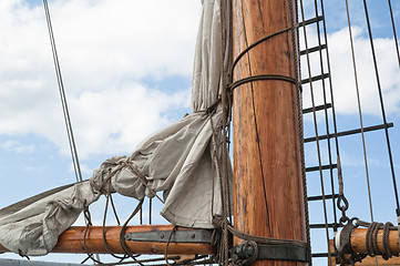 Image showing Masts and Sails