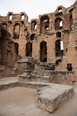 Image showing The amphitheater in El-Jem, Tunisia