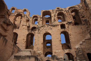 Image showing The amphitheater in El-Jem, Tunisia