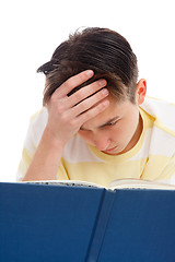 Image showing Intense study for exams