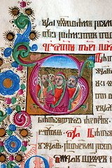 Image showing Illustration in an old bible book