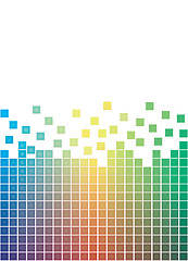 Image showing colorful falling pixels