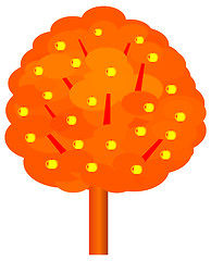 Image showing golden apple tree