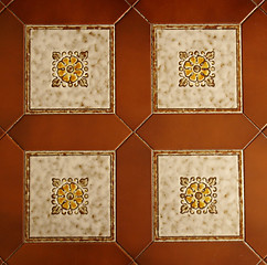 Image showing Floral tiles