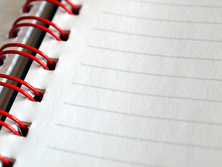 Image showing Blank notebook page