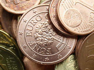 Image showing Euro coins background