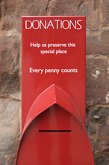 Image showing Donations sign