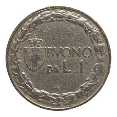 Image showing Italian coin