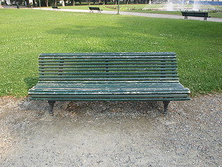 Image showing Wooden bench