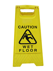 Image showing Caution wet floor