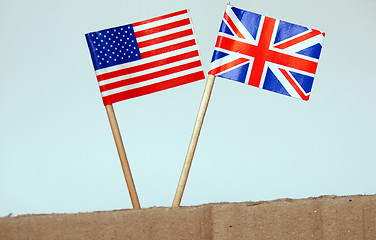 Image showing British and American flags