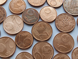 Image showing Euro coins