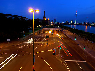 Image showing Crossroads at night