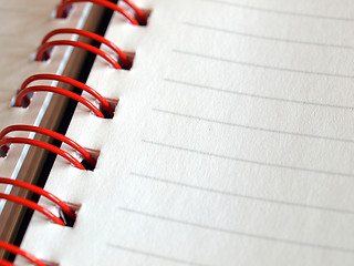 Image showing Blank notebook page