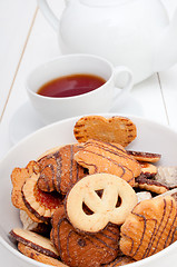 Image showing Tea and Biscuits