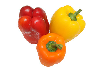 Image showing Three peppers isolated