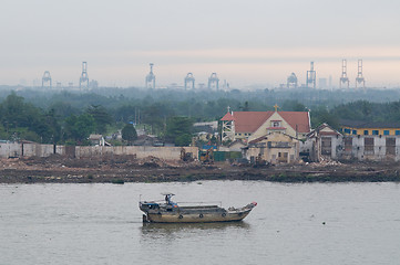 Image showing Old barge on Saigon River