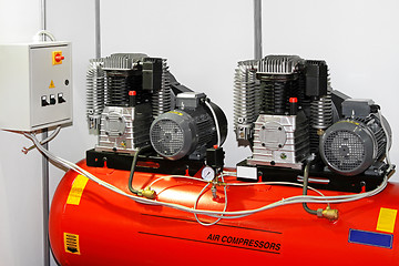 Image showing Double air compressor