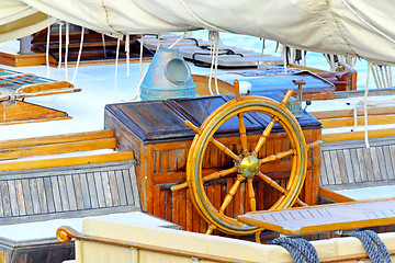 Image showing Sailship wheel