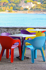 Image showing Colourful chairs