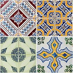 Image showing Vintage ceramic tiles