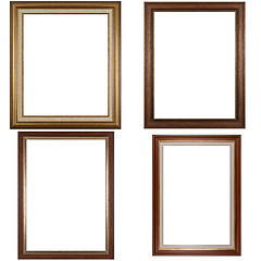 Image showing Four antique picture frames