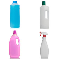 Image showing Set of plastic bottles