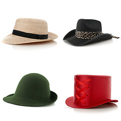 Image showing Set of hats