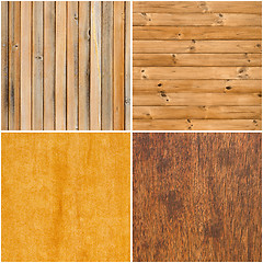 Image showing Set of wooden textures