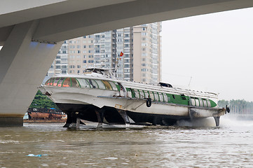 Image showing Hydrofoil boat on Saigon River