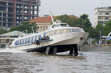 Image showing Hydrofoil boat on Saigon River