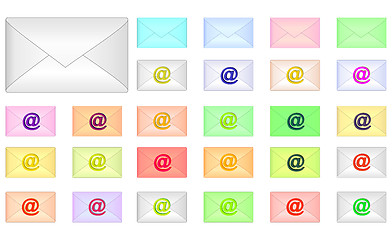 Image showing envelopes with email sign
