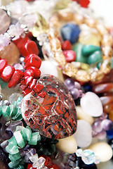 Image showing colorful crystal necklaces