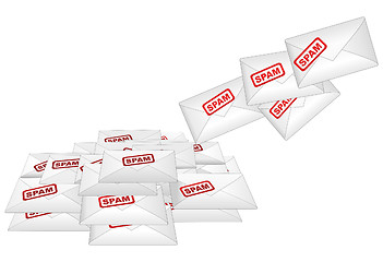 Image showing heap of spam letters