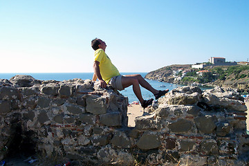 Image showing man watching the sky