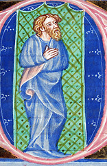 Image showing Illustration in an old bible book