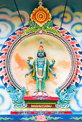 Image showing Image of Mahavishnu at Hindu temple