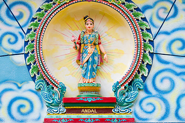 Image showing Image of Andal at Hindu temple